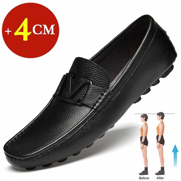 comfortable men loafers /4cm elevator shoes men sneakers black brown soft genuine leather men flats height increase taller shoes
comfortable men loafers /4cm elevator shoes men sneakers black brown soft genuine leather men flats height increase taller shoes