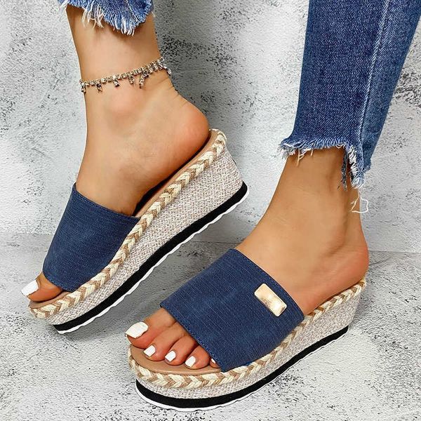 slippers 2023 summer platform slippers for women fashion casual hemp wedges sandals thick sole open toe outdoor beach woman walking shoes j2, Black
slippers 2023 summer platform slippers for women fashion casual hemp wedges sandals thick sole open toe outdoor beach woman walking shoes j2, Black