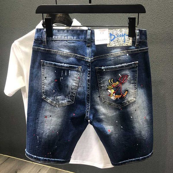 men's shorts men ripped denim shorts summer blue shorts jeans hight quality male cotton stretch fit denim jeans holes shorts size 38 t2, White;black
men's shorts men ripped denim shorts summer blue shorts jeans hight quality male cotton stretch fit denim jeans holes shorts size 38 t2, White;black