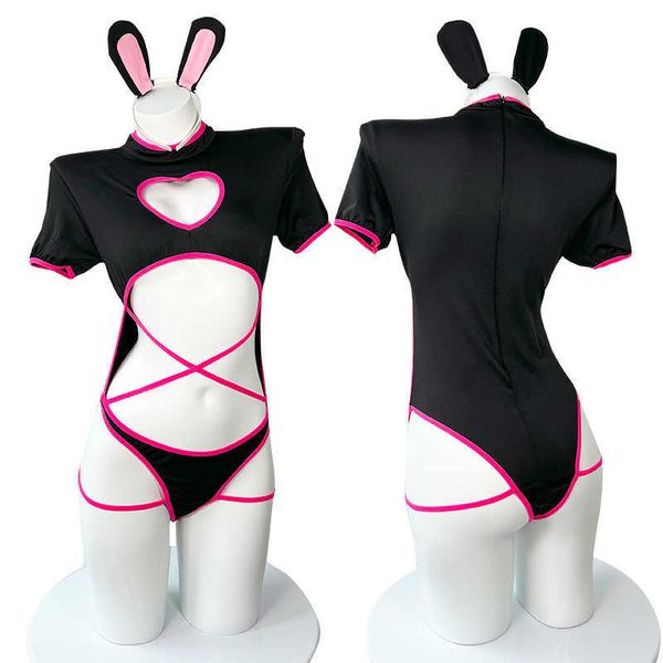 set cute women bodysuit heart shaped hollow design black and pink bunny cosplay costumes tempatation lingerie skinny kawaii 230426, Red;black
set cute women bodysuit heart shaped hollow design black and pink bunny cosplay costumes tempatation lingerie skinny kawaii 230426, Red;black