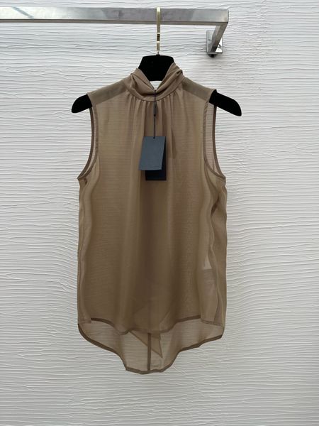 women's blouses & shirts european designer designs a new sleeveless apricot silk shirt for spring/summer 2023, White
women's blouses & shirts european designer designs a new sleeveless apricot silk shirt for spring/summer 2023, White