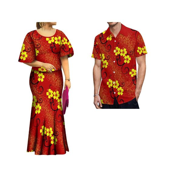 dresses custom design polynesian tribal maxi fishtail skirt womens 2 piece set samoan print bat sleeve match men shirt sets of couples, Black;gray
dresses custom design polynesian tribal maxi fishtail skirt womens 2 piece set samoan print bat sleeve match men shirt sets of couples, Black;gray
