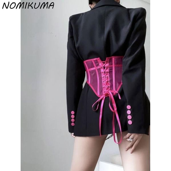 pants nomikuma 2022 autumn elegant mediumlong blazer women single breasted notched collar korean suit jacket + pink slim wiast belt, White
pants nomikuma 2022 autumn elegant mediumlong blazer women single breasted notched collar korean suit jacket + pink slim wiast belt, White