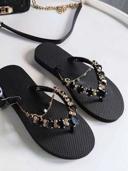 slippers new flats slippers women shoes 2022 summer beach clip toe slides designer flipflops crystal chain sandals fad women slippers j23050, Black
slippers new flats slippers women shoes 2022 summer beach clip toe slides designer flipflops crystal chain sandals fad women slippers j23050, Black