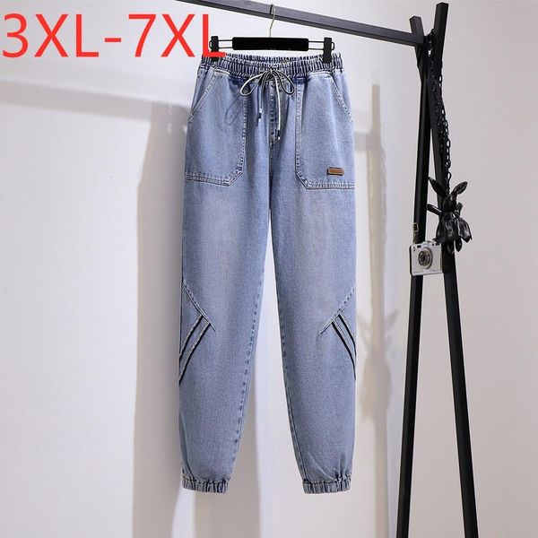 pants new ladies autumn winter plus size harem jeans for women large loose cotton pocket belt blue denim trousers 3xl 4xl 5xl 6xl 7xl, Black 
pants new ladies autumn winter plus size harem jeans for women large loose cotton pocket belt blue denim trousers 3xl 4xl 5xl 6xl 7xl, Black