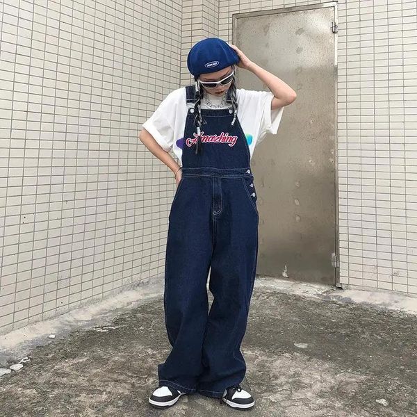 jeans american embroidery denim overalls women vintage jean jumpsuits new high street loose straight wide leg pants, Blue
jeans american embroidery denim overalls women vintage jean jumpsuits new high street loose straight wide leg pants, Blue