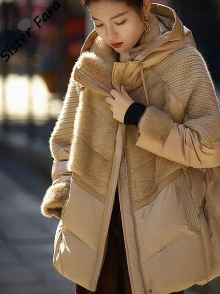 leather sister fara winter hooded parker down jacket winter jacket women 2022 women knitting splice warm coat women cotton clothes parka, Black
leather sister fara winter hooded parker down jacket winter jacket women 2022 women knitting splice warm coat women cotton clothes parka, Black
