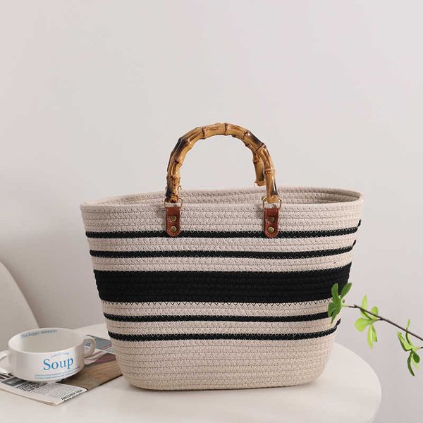 nxy bamboo handle women handbags cotton thread woven tote summer stripe beach bags for bohemian straw bag boho clutch new 230424
nxy bamboo handle women handbags cotton thread woven tote summer stripe beach bags for bohemian straw bag boho clutch new 230424