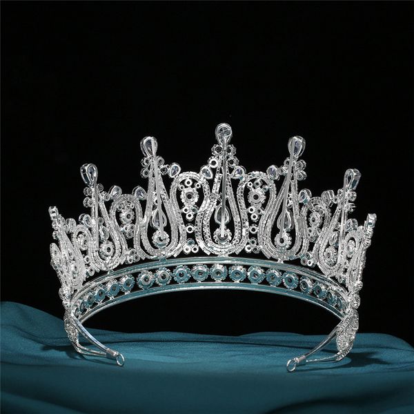 ts-0317-a european palace bride crown luxury super immortal zircon ceremony stage performance crown large water diamond wedding dress headwe, Silver
ts-0317-a european palace bride crown luxury super immortal zircon ceremony stage performance crown large water diamond wedding dress headwe, Silver