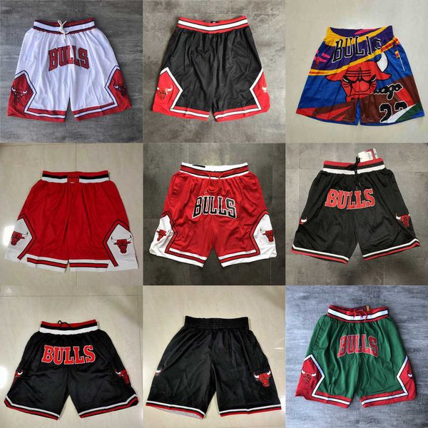 2023 chicago''bulls''men throwback basketball shorts pocket red black