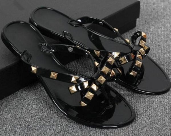 women summer slippers sandals rivets flat heel patent leather jelly flip flops beach sandalias female6739634, Black
women summer slippers sandals rivets flat heel patent leather jelly flip flops beach sandalias female6739634, Black