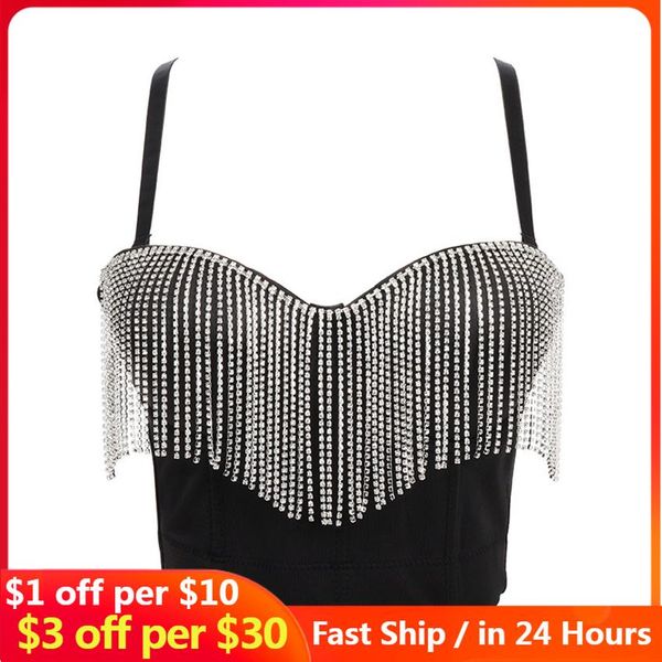 t-shirt 2021 tassel rhinestone nightclub push up bralette with built in bra cropped to wear out corset female camis crop top, White
t-shirt 2021 tassel rhinestone nightclub push up bralette with built in bra cropped to wear out corset female camis crop top, White