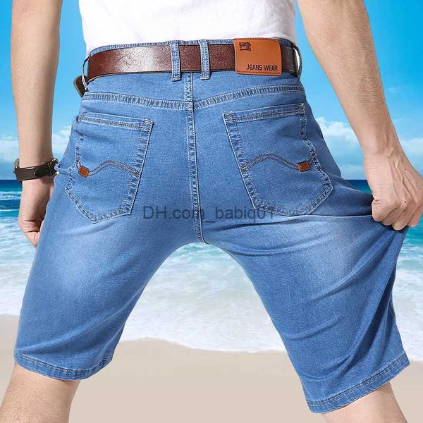 men's shorts business straight denim shorts classic style men's fashion all-match loose elastic five-point pants 2022 summer male, White;black
men's shorts business straight denim shorts classic style men's fashion all-match loose elastic five-point pants 2022 summer male, White;black