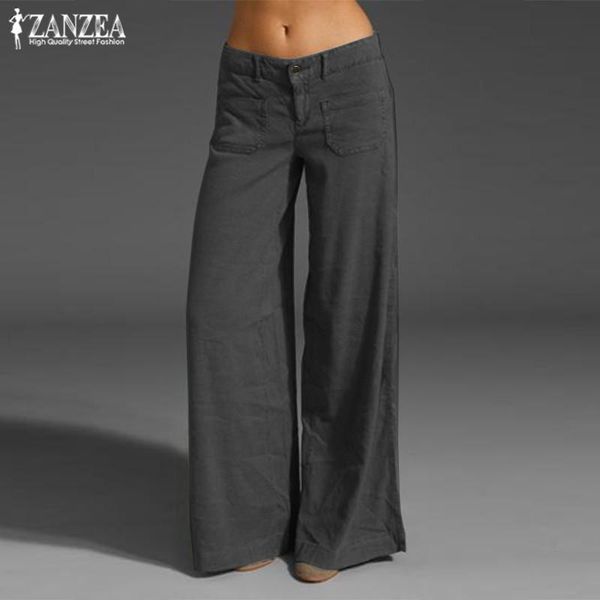 capris 2022 zanzea vintage elegant wide leg pants women's summer trousers button front zip turnip causal turnip pantalon 7, Black;white
capris 2022 zanzea vintage elegant wide leg pants women's summer trousers button front zip turnip causal turnip pantalon 7, Black;white