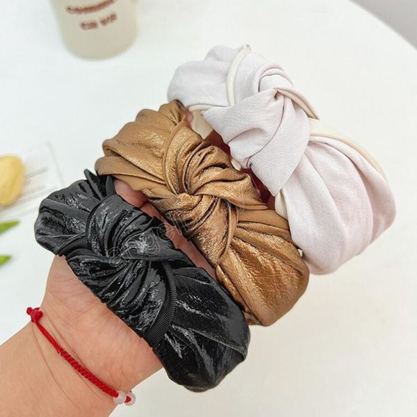 fashion hair accessories for women solid color center knot headwear girls pu leather headband hairband, Slivery;white
fashion hair accessories for women solid color center knot headwear girls pu leather headband hairband, Slivery;white