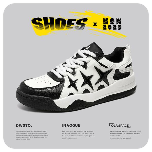 men shoes casual leather platform male sneakers outdoor non slip lace-up fashion designer luxury four seasons skateboard shoes, Black
men shoes casual leather platform male sneakers outdoor non slip lace-up fashion designer luxury four seasons skateboard shoes, Black