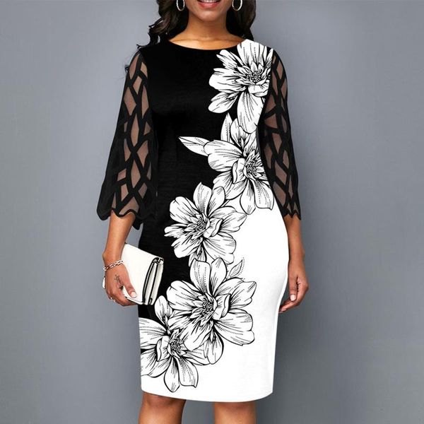 dresses 4xl 5xl plus size party dress women autumn mesh see through sleeve floral print casual midi dresses slim bodycon pencil dresses, Black
dresses 4xl 5xl plus size party dress women autumn mesh see through sleeve floral print casual midi dresses slim bodycon pencil dresses, Black