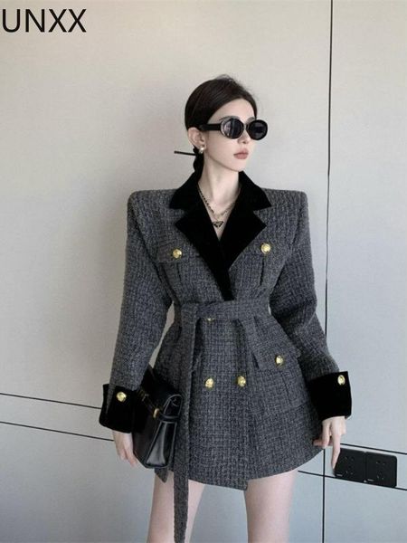 pants unxx new autumn winter blazer fashion checkered vintage golden buttons pocket women's notched collar belted blazers jackets, White
pants unxx new autumn winter blazer fashion checkered vintage golden buttons pocket women's notched collar belted blazers jackets, White