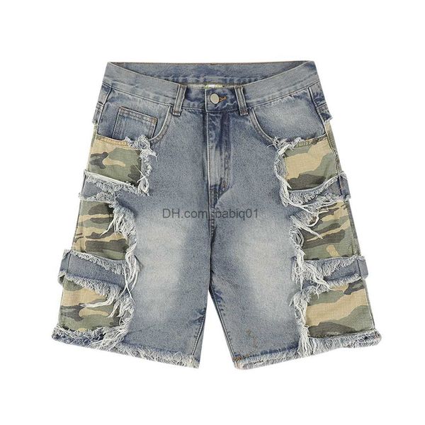men's shorts summer camou denim shorts men's hip hop destroyed hole camouflage american vintage fashion tassel patchwork jeans sho, White;black
men's shorts summer camou denim shorts men's hip hop destroyed hole camouflage american vintage fashion tassel patchwork jeans sho, White;black