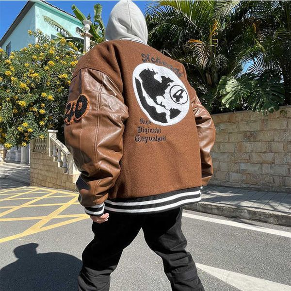 men's jackets american retro letter embroidery jackets men y2k street hiphop trend baseball uniform coat couple casual loose allmatch j, Black;brown
men's jackets american retro letter embroidery jackets men y2k street hiphop trend baseball uniform coat couple casual loose allmatch j, Black;brown