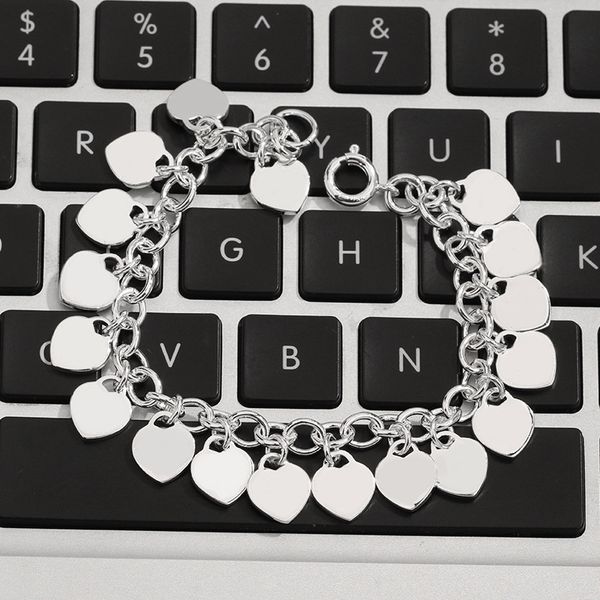 chain sliver love heart bracelets for women sterling 925 sliver plating men diamond cluster wedding party birthday valentine's day prom, Black
chain sliver love heart bracelets for women sterling 925 sliver plating men diamond cluster wedding party birthday valentine's day prom, Black