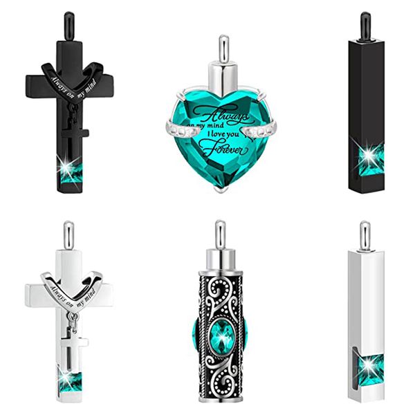 fumete 6 pcs urn necklace for ashes cremation heart cross cubic urn stainless steel keepsake locket ashes keepsake memorial ashes necklace f, Silver
fumete 6 pcs urn necklace for ashes cremation heart cross cubic urn stainless steel keepsake locket ashes keepsake memorial ashes necklace f, Silver