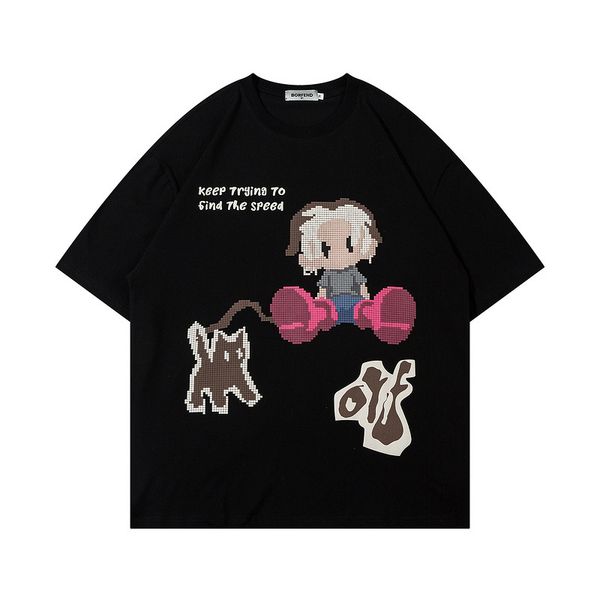 mens harajuku oversized t-shirt y2k streetwear hip hop cartoon graphic print tshirt 2023 fashion summer casual loose shirts, White;black
mens harajuku oversized t-shirt y2k streetwear hip hop cartoon graphic print tshirt 2023 fashion summer casual loose shirts, White;black