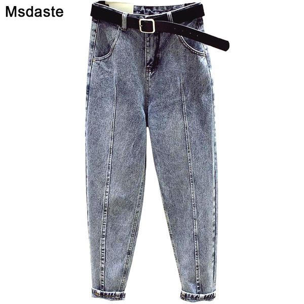 jeans jean taille haute en denim pour femme pantalon streetwear vintage longueur cheville fitness harem collection automne 2019, Blue
jeans jean taille haute en denim pour femme pantalon streetwear vintage longueur cheville fitness harem collection automne 2019, Blue