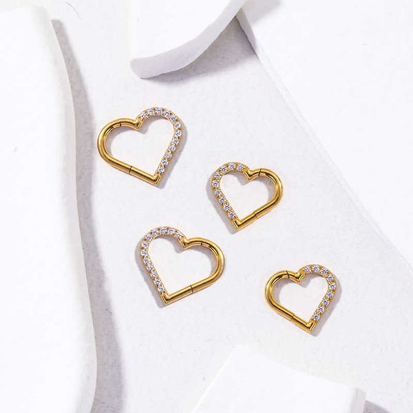titanium inlaid iced out cubic zircon heart shaped earrings closed loop huggie hoop earring for women cartilage puncture 16g fashion piercin, Golden;silver
titanium inlaid iced out cubic zircon heart shaped earrings closed loop huggie hoop earring for women cartilage puncture 16g fashion piercin, Golden;silver