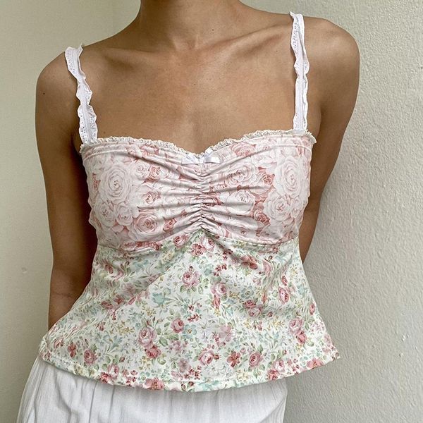 camisoles tanks maemukilabe floral print crop lace trim chest wrap backless tie up milkmaid chic retro y2k fairycore camisole 230503, Black;white
camisoles tanks maemukilabe floral print crop lace trim chest wrap backless tie up milkmaid chic retro y2k fairycore camisole 230503, Black;white