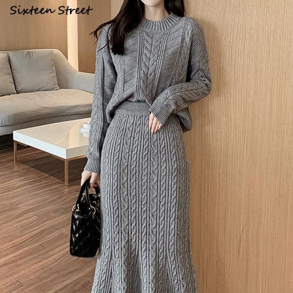 dress thicken knitted two piece sets women fall 2022 winter oneck sweater + high waisted skirts women korean elegant woolen 2 sets, White
dress thicken knitted two piece sets women fall 2022 winter oneck sweater + high waisted skirts women korean elegant woolen 2 sets, White