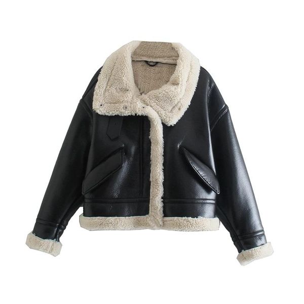 leather zxqj women fashion thick warm winter faux leather jacket coat vintage long sleeve female outerwear chic, Black
leather zxqj women fashion thick warm winter faux leather jacket coat vintage long sleeve female outerwear chic, Black