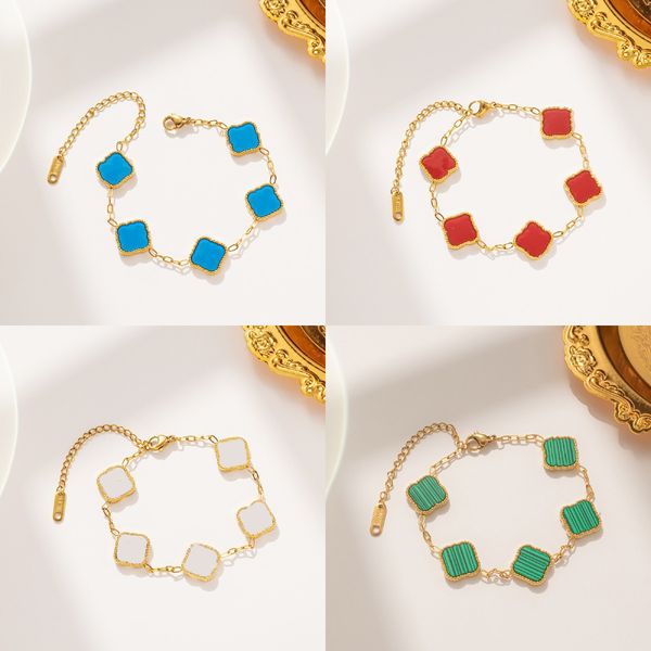 2023 bracelet designer for woman mother of pearl 18k gold brand love bangle charm bracelets shining crystal 4 four leaf clover jewelry for w, Golden;silver
2023 bracelet designer for woman mother of pearl 18k gold brand love bangle charm bracelets shining crystal 4 four leaf clover jewelry for w, Golden;silver