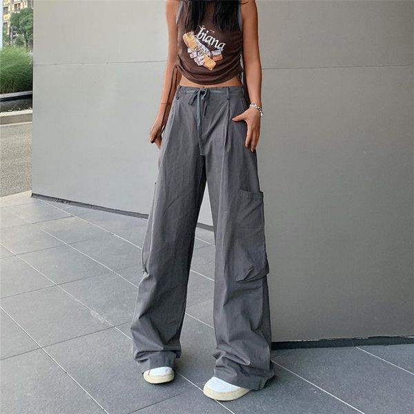 women's pants capris women's drawstring cargo pants spring autumn hip hop punk joggers sweatpants low wais wide leg pants casual l, Black;white
women's pants capris women's drawstring cargo pants spring autumn hip hop punk joggers sweatpants low wais wide leg pants casual l, Black;white