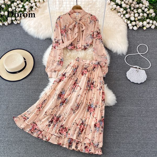 two piece dress vintage floral print dress 2 piece set women sweet bow lace-up lantern sleeve chiffon shirthigh waist pleated long skirt sui, White
two piece dress vintage floral print dress 2 piece set women sweet bow lace-up lantern sleeve chiffon shirthigh waist pleated long skirt sui, White