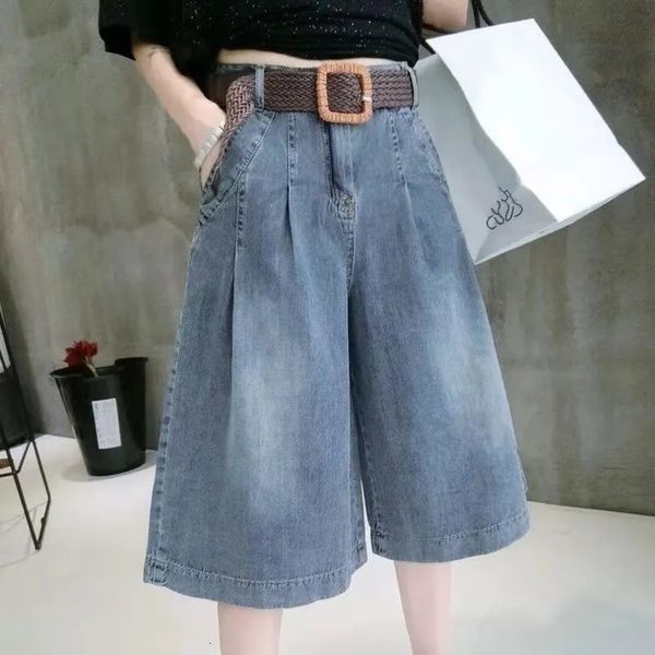 women's shorts summer jean shorts for women high waist wide leg denim short pants with pockets female blue half short jeans 230503, White;black
women's shorts summer jean shorts for women high waist wide leg denim short pants with pockets female blue half short jeans 230503, White;black
