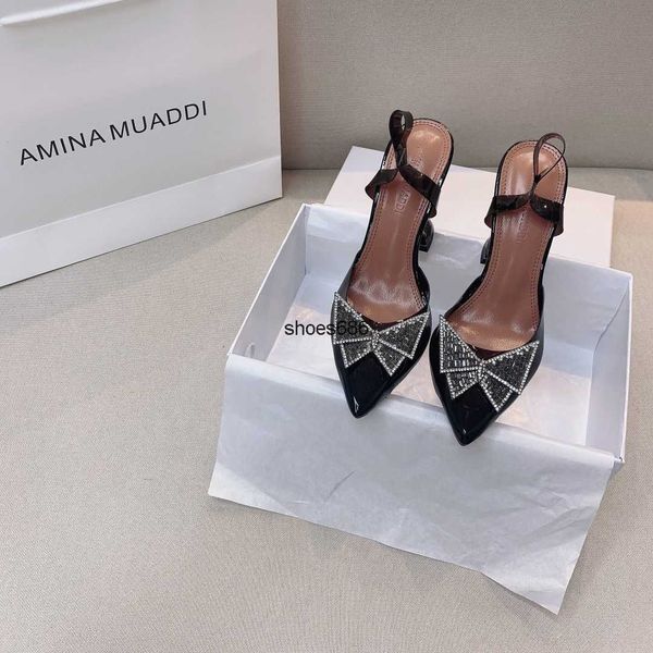 high version amina muaddi rhinestone buckle toe sandals for women with pointed bows and thin heels transparent high heels, Black
high version amina muaddi rhinestone buckle toe sandals for women with pointed bows and thin heels transparent high heels, Black