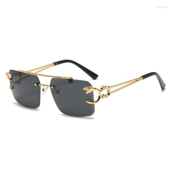 sunglasses vintage leopard rimless for men and women square glasses uv400, White;black
sunglasses vintage leopard rimless for men and women square glasses uv400, White;black