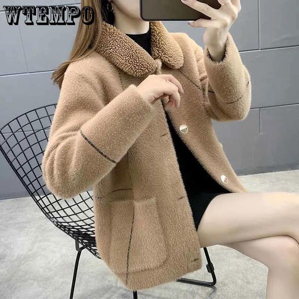 fur women coats jackets women's clothing imitation mink velvet loose solid color button pocket cardigan spring autumn lapel, Black
fur women coats jackets women's clothing imitation mink velvet loose solid color button pocket cardigan spring autumn lapel, Black