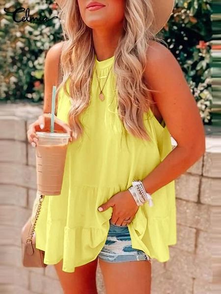 tanks celmia holiday streetwear tunic oneck solid color 2022 summer women casual stitching tank sleeveless allmatch tanks, Black;white
tanks celmia holiday streetwear tunic oneck solid color 2022 summer women casual stitching tank sleeveless allmatch tanks, Black;white