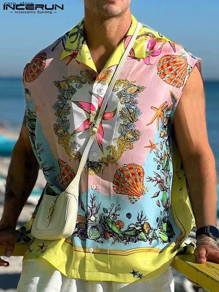 men's casual shirts incerun men hawaiian shirts printing summer lapel sleeveless vacation camisa 2023 loose breathable streetwear casua, White;black
men's casual shirts incerun men hawaiian shirts printing summer lapel sleeveless vacation camisa 2023 loose breathable streetwear casua, White;black