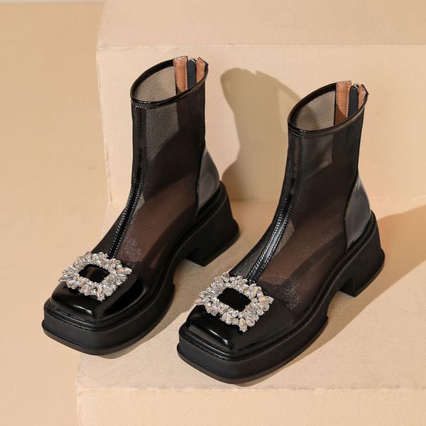 sandals luxury crystal mesh chunky women cool boots fashion platform shoes summer trend pumps breathable 230503, Black
sandals luxury crystal mesh chunky women cool boots fashion platform shoes summer trend pumps breathable 230503, Black