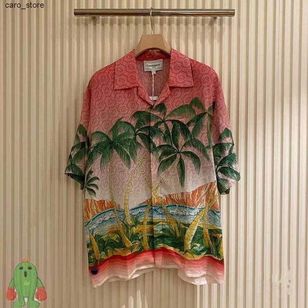 men's casual shirts casablanca shirts pink sunset palm print silk short sleeve shirt j230502, White;black
men's casual shirts casablanca shirts pink sunset palm print silk short sleeve shirt j230502, White;black
