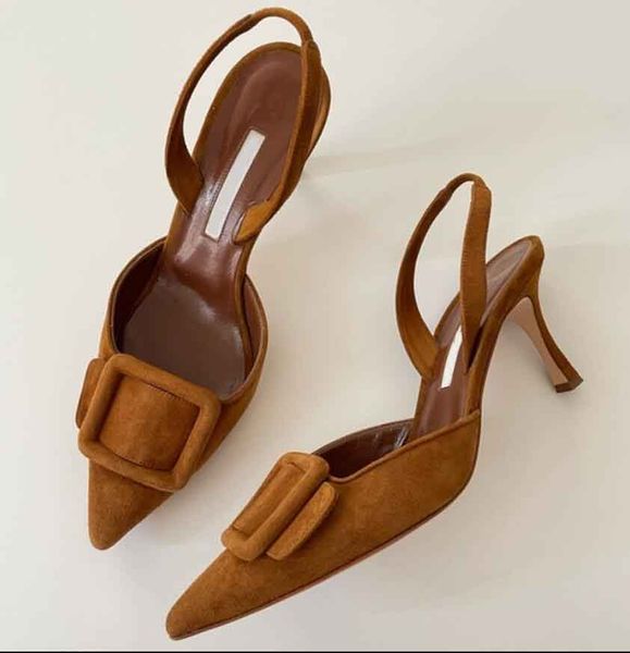 luxury design sandals for women sandal shoes mb maysli suede buckle slingback pumps pointed toe sling back heeled mid heels with box 35-43, Black
luxury design sandals for women sandal shoes mb maysli suede buckle slingback pumps pointed toe sling back heeled mid heels with box 35-43, Black