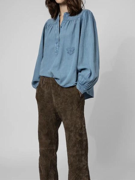 t-shirt 2022 nieuwe vrouwen borduren half open knoppen blouse franse lady lange mouwen ohals losse eenvoudige shirt en top, White
t-shirt 2022 nieuwe vrouwen borduren half open knoppen blouse franse lady lange mouwen ohals losse eenvoudige shirt en top, White