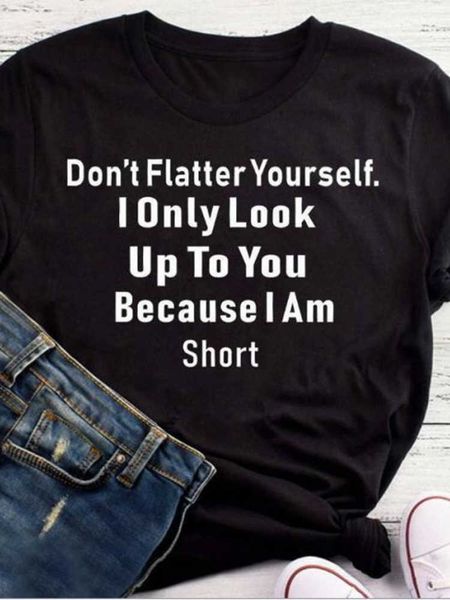 don't flatter yourself letter print t shirt men short sleeve o neck loose tshirt summer men tee shirt camisetas mujer, White;black
don't flatter yourself letter print t shirt men short sleeve o neck loose tshirt summer men tee shirt camisetas mujer, White;black