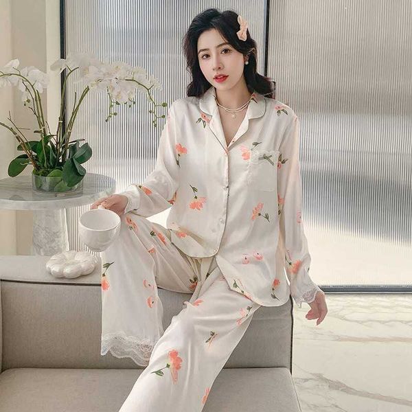 women's sleepwear women print pajamas suit long sleeve shirt pant sleep set 2pcs rayon sleepwear nightwear summer intimate lingerie p23, Black;red
women's sleepwear women print pajamas suit long sleeve shirt pant sleep set 2pcs rayon sleepwear nightwear summer intimate lingerie p23, Black;red