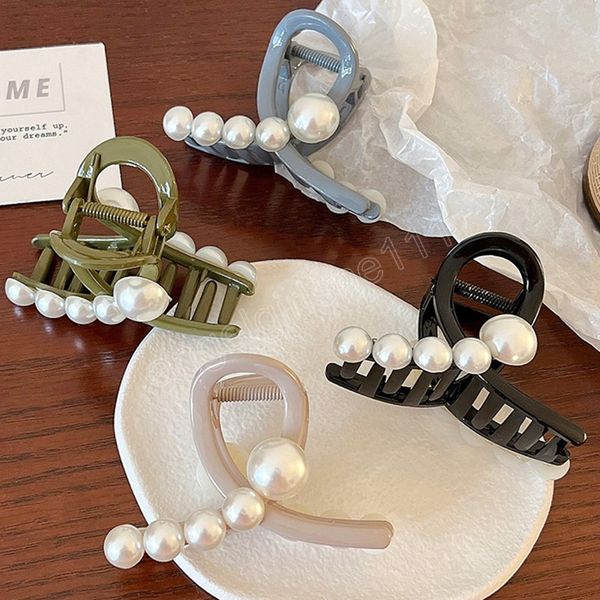woman acrylic pearl crossing design hair claws girls hair clips washing face hairpins lady headwear ornaments, Slivery;white
woman acrylic pearl crossing design hair claws girls hair clips washing face hairpins lady headwear ornaments, Slivery;white