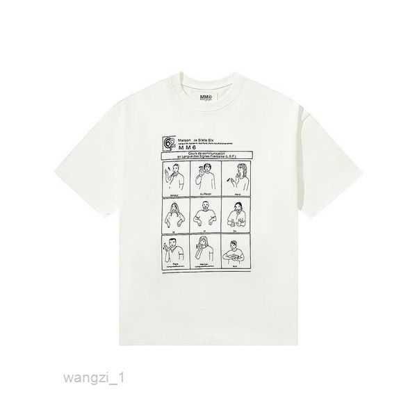 mm6 margiela fun characters cartoon graffiti sign language print short-sleeved tide and 0jqt v1t2, White;black
mm6 margiela fun characters cartoon graffiti sign language print short-sleeved tide and 0jqt v1t2, White;black