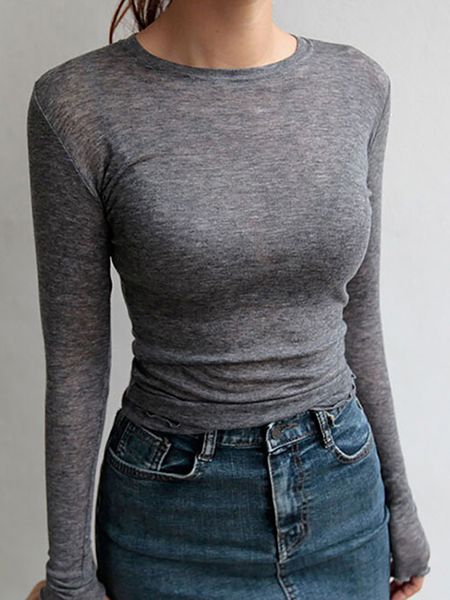 women's t-shirt slim plain t shirt women cotton elastic basic t-shirts female casual long sleeve thin t-shirt see through 230503, White
women's t-shirt slim plain t shirt women cotton elastic basic t-shirts female casual long sleeve thin t-shirt see through 230503, White